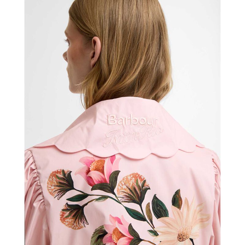 Barbour x FARM Rio Bromelia Showerproof Trench Coat image number 2